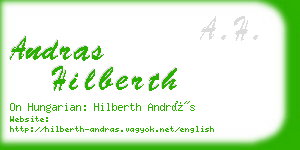 andras hilberth business card